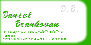 daniel brankovan business card